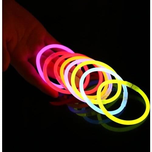 Funny 100pc Led Fluorescent Stick Mixed 8 Color Glow Stick Party Party Supplies 120ml Vibrant Colors Parties Clubbing Glow Stick