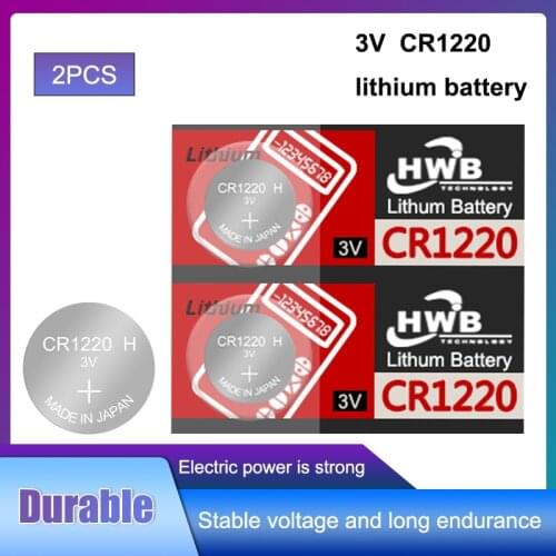 2pc cr1220 3v button cell coin batteries For maxell watch DL1220 BR1220 ECR1220 LM1220 KCR1220 KL1220