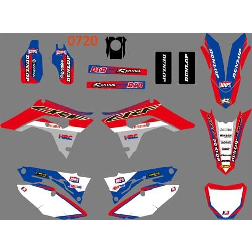 3M 0720 Motorcycle Team Graphic & Backgrounds Decal Stiker Kits for HONDA CRF250R 2018 2019 & CRF450R 2017 2018 2019