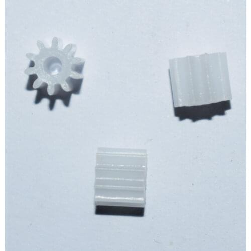 30pcs / toy gear /0.5 modulus / 2mm shaft hole 10teeth 6mm diameter 5mm thickness / DIY model accessories 102A