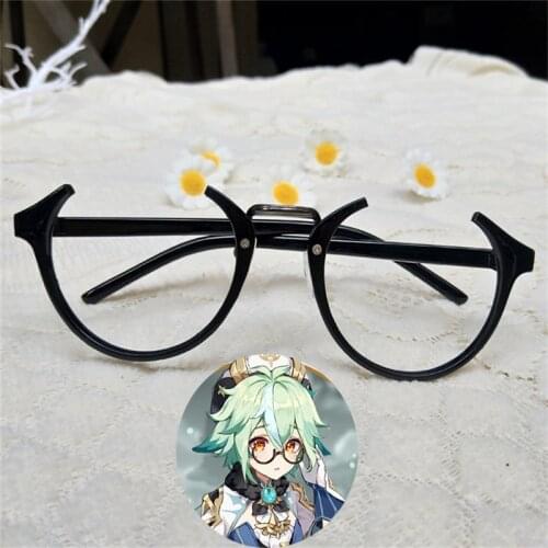 Anime Game Genshin Impact COSPLAY SUCROSE Black Frame Glasses, Cute Shapes, Worth Having