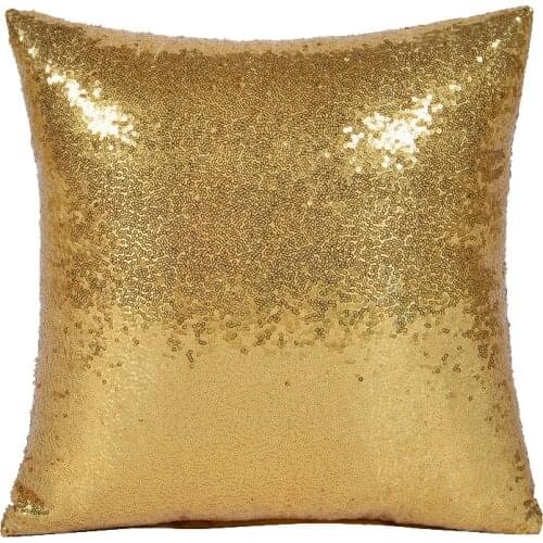 Solid Color Glitter Silver Sequins Bling Throw Pillow Case Sofa Seat Cafe Home Decor Cushion Cover Decorative Pillows Cases