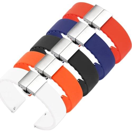 Quick Release Silicone Rubber Watch Band For Fossil Gazer Founder Wander Crewmaster Grant DIY Nate Wrist Strap Belt Band Replace