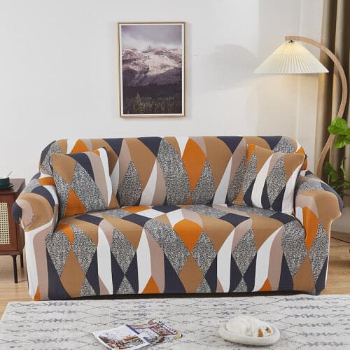 Geometry Art Print Sofa Cover Slipcovers Stretch Sofa Covers for Living Room Elastic Couch Chair Cover Sofa Towel 1-4-seater