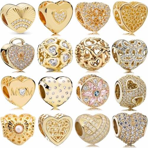 DIY Charm Shine Shell Mother Heart Bonds Honeycomb Opulent Floral 925 Sterling Silver Bead Fit Fashion Bracelet Jewelry