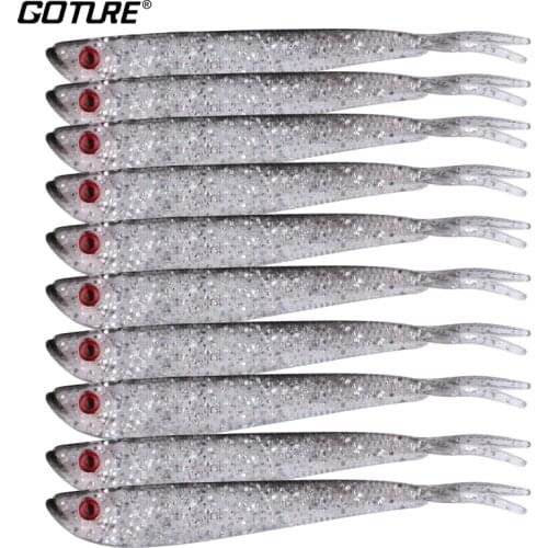 Goture 10pcs/lot Soft Fishing Lure Silicone Artificial Bait 10cm 3.7g Swimbait