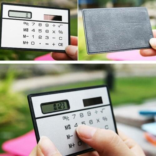 Jakcom Calculator Ultra Thin Mini Credit Card Sized Solar Pocket Portable Powered Calculator 8-Digit M1D8