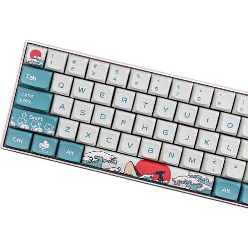 PBT Keycaps XDA Profile 108 Keys DYE-Sublimation Japanese Ukiyo-e Keycaps For GK61 Cherry MX Switch Mechanical Keyboard