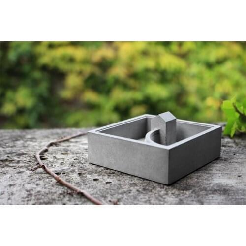 Microlandschaft vase silicone mold concrete mini small house planter mould desktop Decoration cement muti-meat flower vase mold