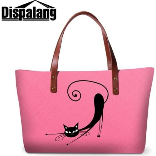 Diapalang Fashion Clutch for Lady Hand Bag for Girl Shoulder Tote Pouch Womens Messenger Bags Design Cute Cat Printing Big Flap