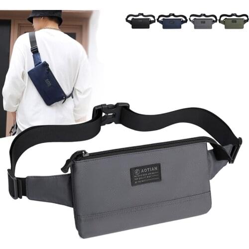AOTIAN New Mens Waist Packs Phone boy Teenager Crossbody Bags Nylon Man Outdoor Sports Chest bags Money Male Shoulder bag