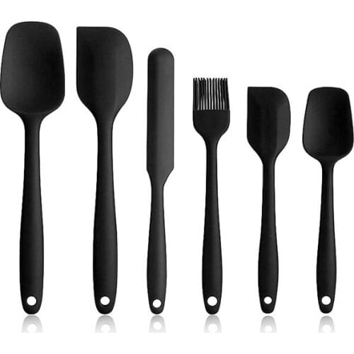 Black Silicone Cooking Utensils Set Non-Stick Pan Baking Tools Kitchenware Slotted Turner Spatula Spoon Food Tongs Kitchen Kit