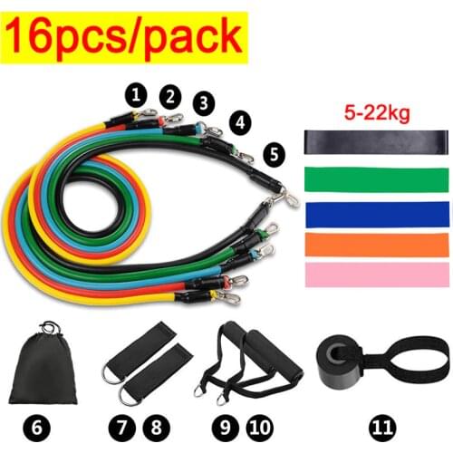 Set Fitness Pull Rope Nature Latex Resistance Bands Power Training Expander Home Pilates Sports Elastic Yoga Gym Crossfit