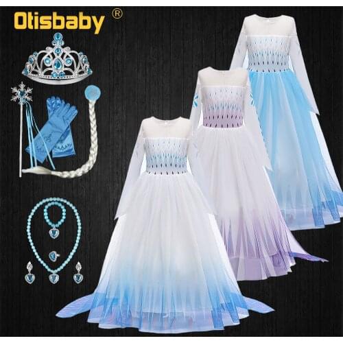Elsa Dress for Girls Party Infant Christmas Dress Halloween Elsa Costume Child Birthday Girl Princess Dresses Fantasia Infantil