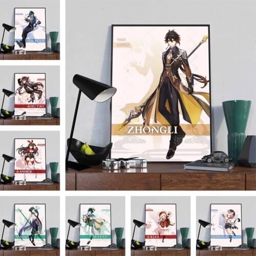 HD Print Genshin Impact Painting Home Decor Japanese Anime Canvas Poster Modular Pictures Modern Living Room No Frame Wall Art