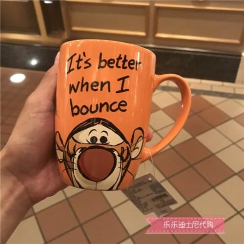 Shanghai Disney Tigger Ceramic Cup Mark Cup Drinking Cup Cartoon Animation Lovely Milk Cup Collection Cup