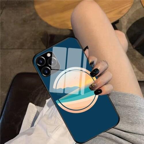 Island Life Phone Case Glass Phone Case For iphone 12 11 Pro Max XS XR X 8 7 Plus SE2 Case