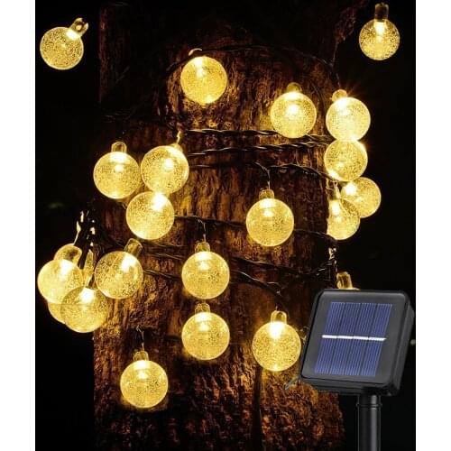 Solar LED Light Outdoor Garden Decoration Light string for Villas Pavilions Trees string Christmas Wedding Decoration Lights