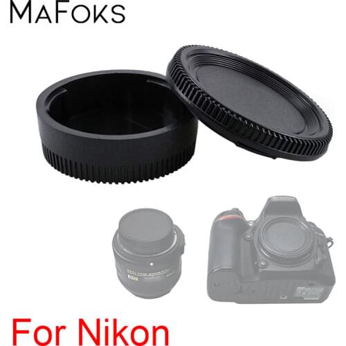 2 in 1 Rear Lens Cap+Camera Body Cover Cap for Nikon D3400 D3300 D3100 D5500 D5300 D7200 D7100 D750 D500 D40 DSLR Cameras