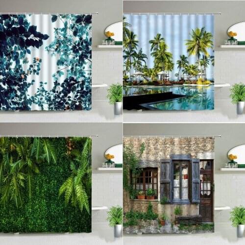 Plant flower landscape map Curtains for the kitchen Curtain for bathroom curtains for bath shower Curtains Bathroom For bathroom