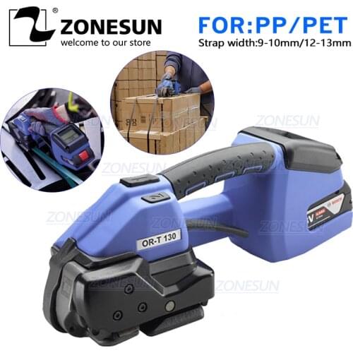 ZONESUN Strapping Machine 110v or 220v ORT 130 Battery Powered Plastic Strapping Tool Machine