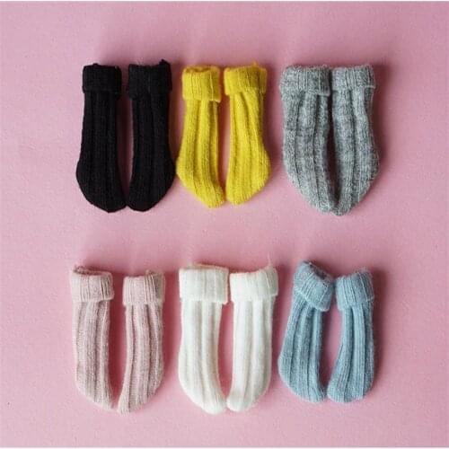 1 Pair Thread Socks Flexible Cute Socks for blyth ob11 1/12 bjd dolls accessories clothes for dolls