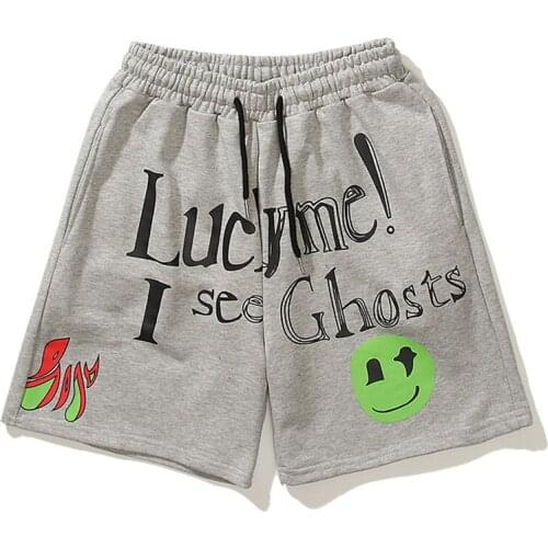 2020 New Arrival Top Fashion Brand Clothing Wholesale Printing Pants Cotton Elastic Waist Loose Shorts Men Short