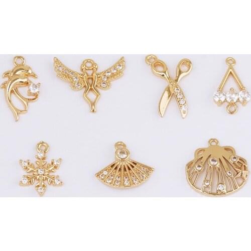 WHSOK 50Pcs Jewelry Accessories/DIY Making/Exquisite/CZ Charms/Hand Made/Pendants For Earrings/Jewelry Findings & Components