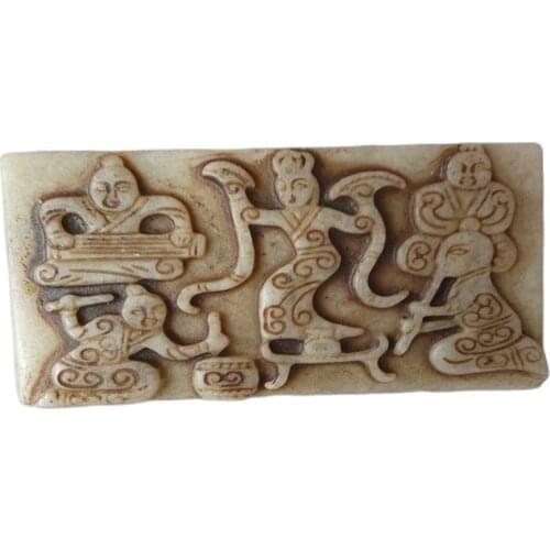 Antique jade Choker pendant antique old jade jade pendant of the ancient figures in the Warring States