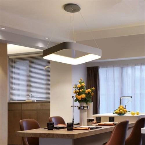 White or Gray Minimalist Modern Led Pendant Lights For Living Room Dining room Kitchen Room bar Pendant Lamp Żyrandol Fixture