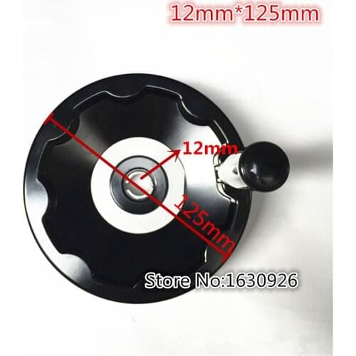 FREE SHIPPING Folding Revolving Handle 12 x 125mm Hand Wheel Black