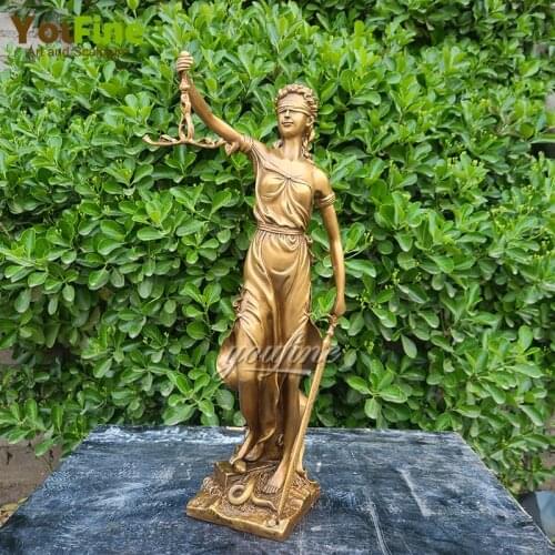 46cm Bronze Justice Lady Sculpture Goddess of Justice Bronze Statue Greek Roman Mythology Bronze Crafts For Home Decor Ornament