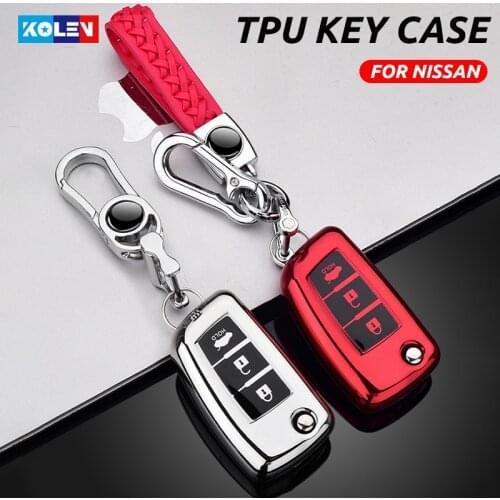 Soft TPU Car Remote Key Case Full Cover Holder Shell For Nissan X-Trail Juke Qashqai Micra Pulsar T32 Altima Maxima Rogue Kicks