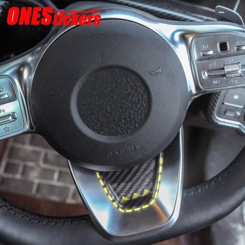 For Mercedes Benz CLA G GLC Class C118 G463 G500 X253(Only GLC300) 2020 Car Accessories Steering Wheel U Type Cover Trim Sequin