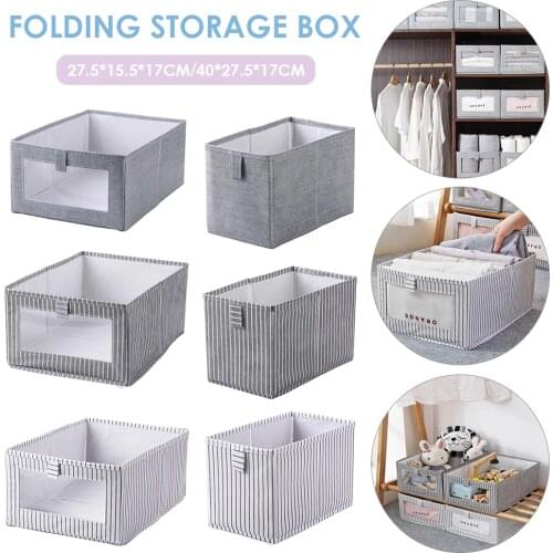 Home Folding Storage Basket Foldable Fabric Storage Box Cube Organizer Organize Office Bedroom Closet Toys Laundry Basket