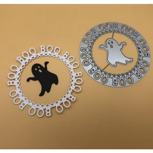 F2TE Halloween BOO Ghost Pumpkin Metal Cutting Dies Stencil Scrapbooking DIY Album