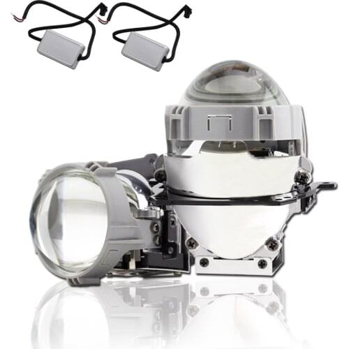 LHD RHD Bi LED Ice Lens Ice 2.5 Inch Headlight Lenses Mini Car Projector for BMW Mazda Audi Nissan Patrol VAZ Lancer Accessories