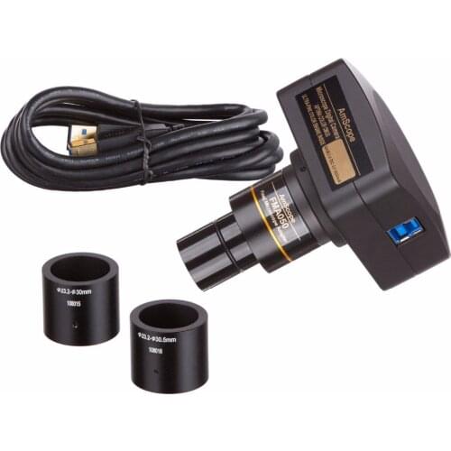 AmScope MU1803 18MP USB3.0 Live Video Microscope Camera + Calibration Kit