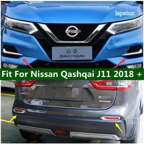 Lapetus Rear Fog Lamp Foglights Lights Decoration Frame Cover Trim Fit For Nissan Qashqai J11 2018 2019 2020 ABS Carbon Fiber
