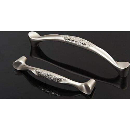 UNLOCKS NEW Design Modern Satin Nickel Cabinet Hardware Handle drawer Pull Knob CC:64mm/96mm/128mm