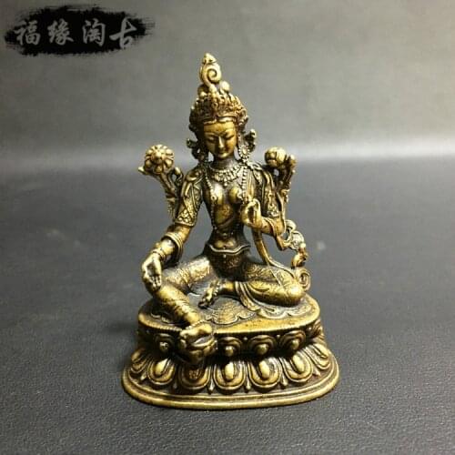 Christmas Collection Ancient bronze Green Tara Buddha Bodhisattva Buddha saves eight difficulty mother Tantra statue