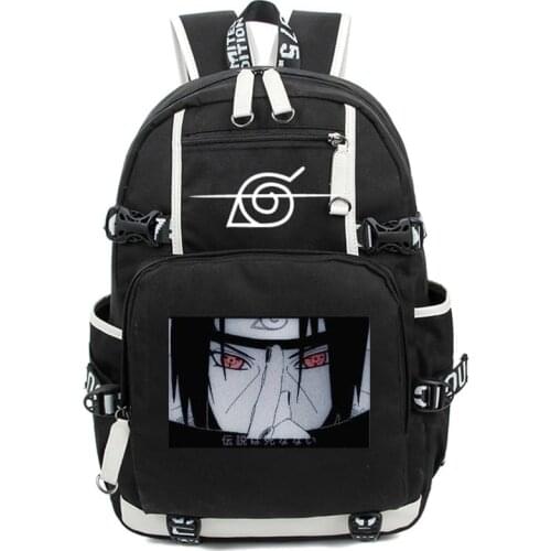 Sharingan Akatsuki Printing Backpack Anime School Bags Capacity Laptop Backpack Canvas Travel Backpack Rugzak