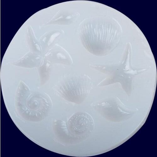 Starfish Shell Silicone Mold Fondant Cake Candy Silicone Molds Creative DIY Chocolate Mold Cake Decorating Tools 10297550
