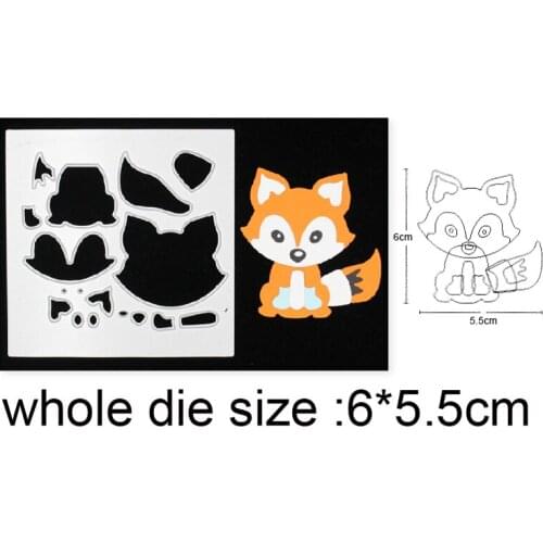 New 2020 Metal Dies Stitching Fox Frame Cutting Dies Stencils For DIY Scrapbooking Dies Album Card Decoration Embossing Dies Cut