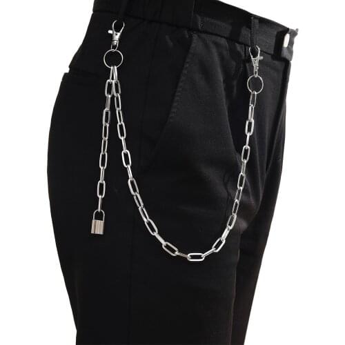 Sleutels Chain Voor Broek Riem Vrouwen Mannen Sleutelhanger Clip Op Kettingen Voor Broek Punk Jeans Hipster Hip Hop Sieraden