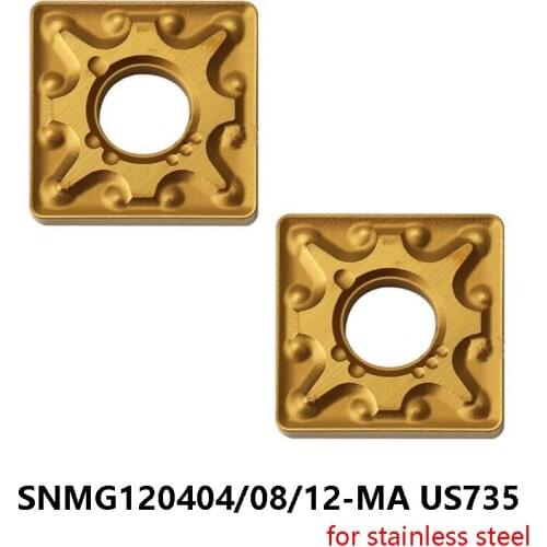 Lathe Cutter for Stainless Steel SNMG 120404 120408 SNMG120404-MA SNMG120408-MA SNMG120412-MA US735 Carbide Inserts Turning Tool