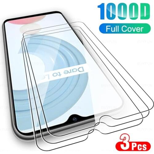 3PCS Safety Glass For Realme C21 C15 C12 C11 C3 Protective Tempered Glasses For OPPO Real me 7 Pro 7i RealmeC21 Global Version