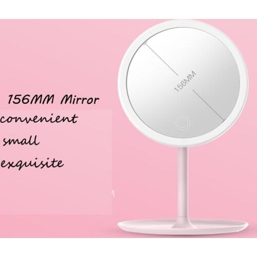 LED makeup mirror light supplement dormitory desktop dressing mirror folding portable small mirror