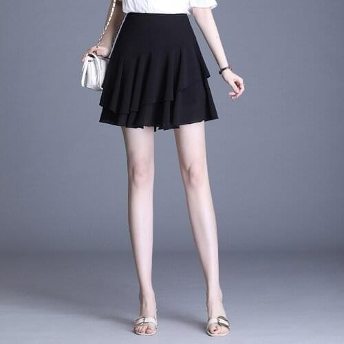 Women Pleated Tutu Tennis Beach Kawaii Skirt Jupe Punk Short Black Chiffon Girls Skirts High Waist Bandage Sexy Mini Summer