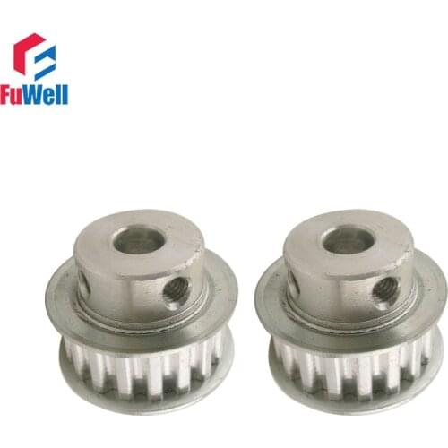 2pcs XL 17T Timing Pulley 5/6/6.35/8/10/12mm Inner Bore 17 Teeth 11mm Width Aluminum Alloy Synchronous Timing Belt Pulley